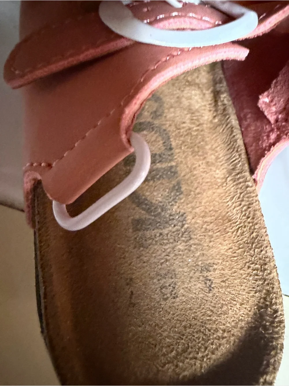 Kids Coral Pink Double-Buckle Sandals